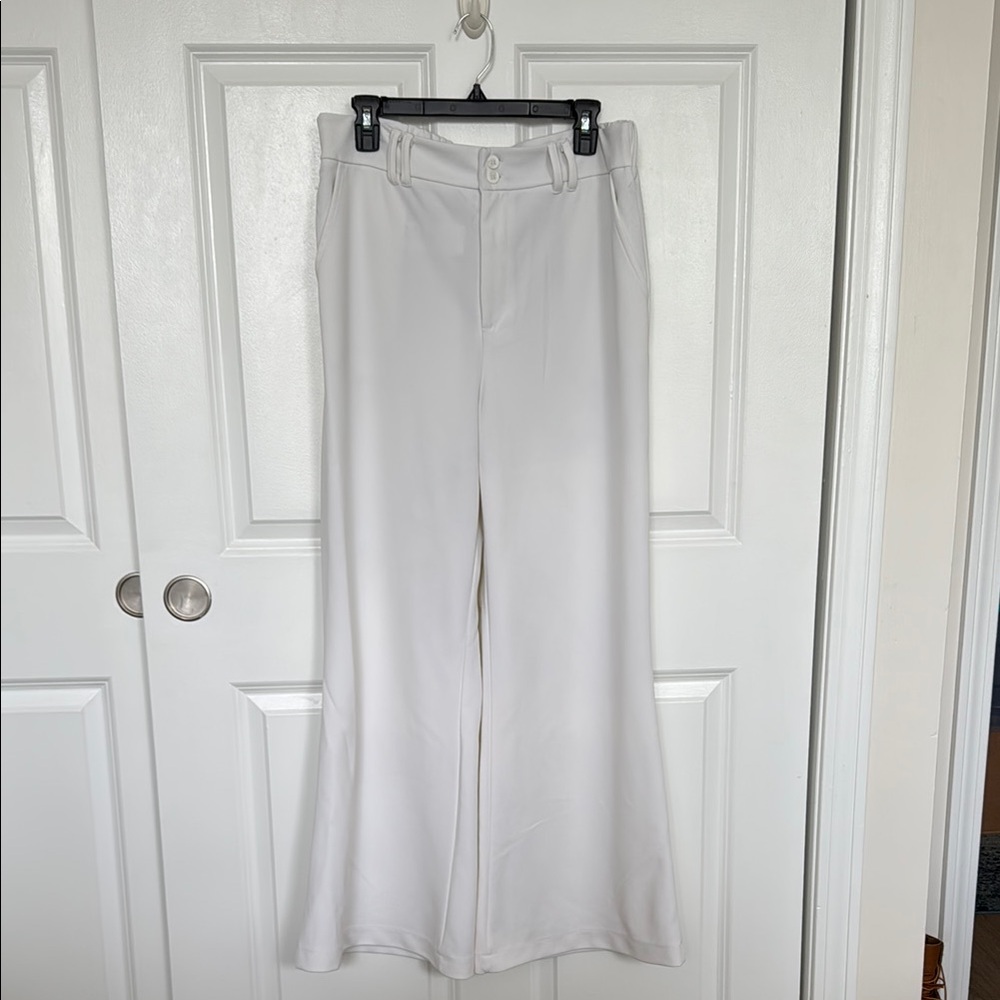Elegant White Wide-Leg Trousers